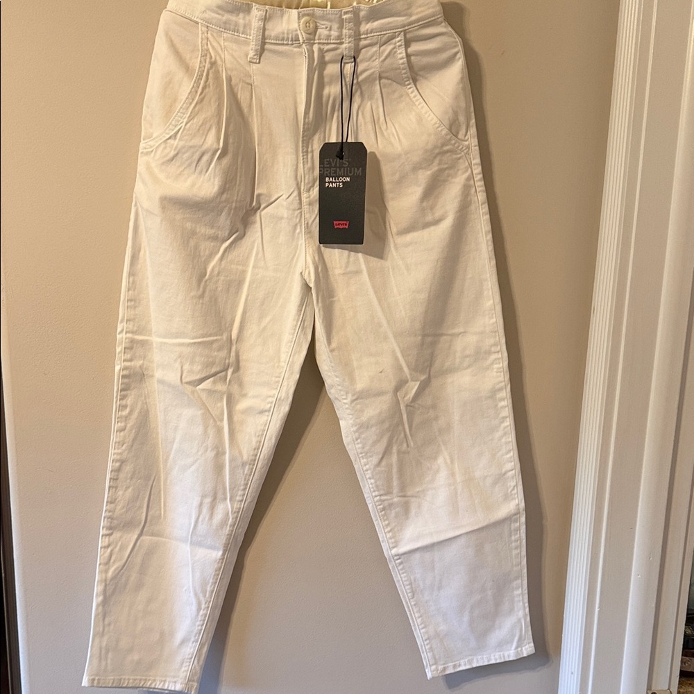 Levi's White Balloon Pants with Tag
